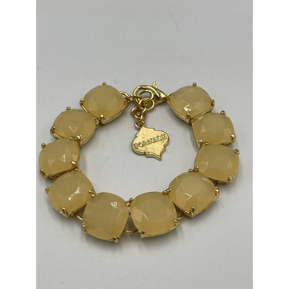 Fornash VTG Tennis Necklace & Bracelet Set Yellow Opalescent Stones Prom Glamour - Picture 4 of 10
